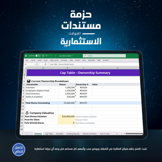 حزمة مستندات الجولات الاستثمارية